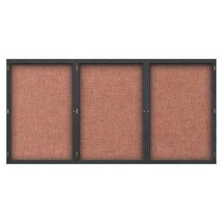 United Visual Products Open Faced Easy Tack Board, 60"x36", Green Fabric/Gold UV9002AEZ-GREEN-GOLD